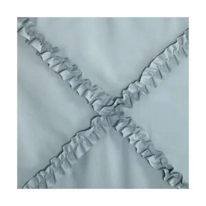 GARSTYLE Cortina de ducha de tela de diamante con volantes_7