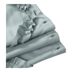 GARSTYLE Cortina de ducha de tela de diamante con volantes_6