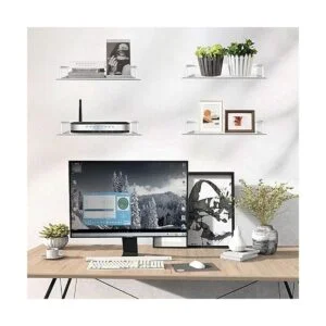 Juego de 2 estantes de pared pequeños estante flotante_6