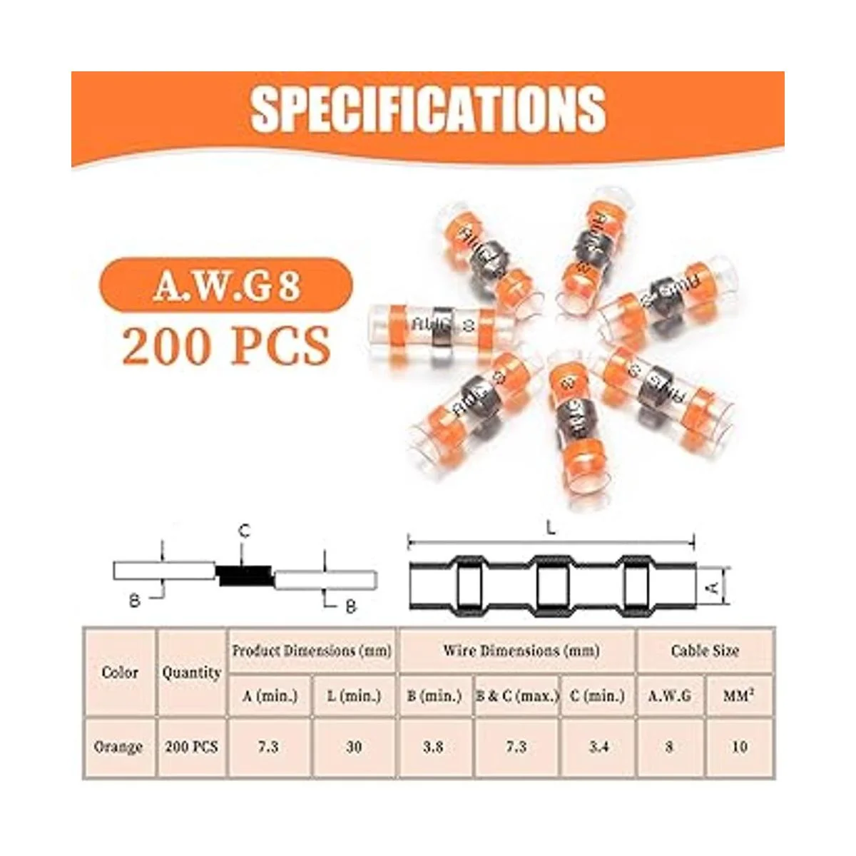 Camtek 200 conectores de alambre de sellado de soldadura_3