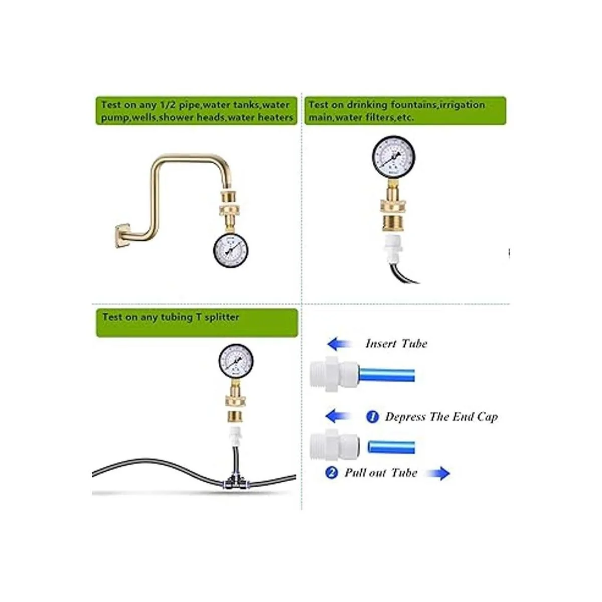 Kit de medidor de presión de agua medidor universal de_7