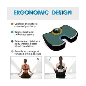 Cojín de asiento de espuma viscoelástica para silla de_2