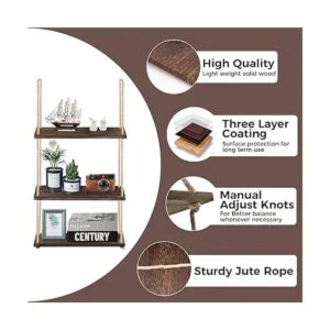 Yazoo Estante colgante para plantas Estante bohemio de 3_2