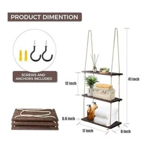 Yazoo Estante colgante para plantas Estante bohemio de 3_3