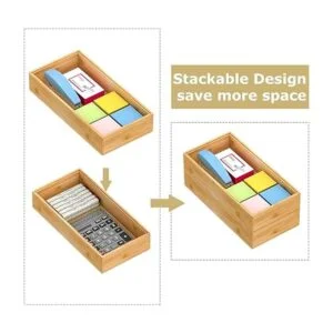 Caja de bambú apilable para cajones de bambú caja de_3