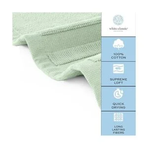 White Classic Juego de toallas de baño de lujo Juego de_6