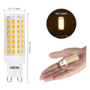 LEDGLE Bombilla LED G9 8 W 88 LEDS 700 lm luz blanca_3