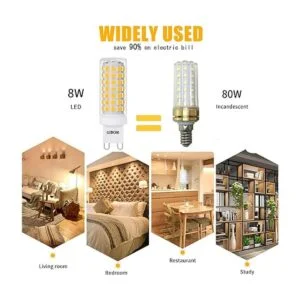 LEDGLE Bombilla LED G9 8 W 88 LEDS 700 lm luz blanca_4