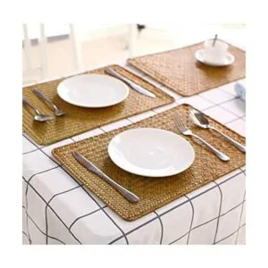 Paquete de 6 manteles individuales rectangulares tejidos_7