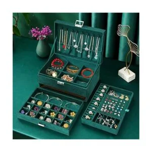 QBestry Joyero para mujer caja organizadora de joyas de_2