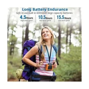 SLENPET Ventilador portátil con clip de cintura de 6000_2