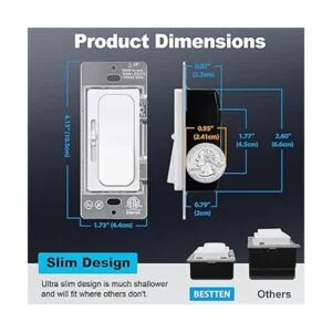 BESTTEN Interruptor de regulador digital súper delgado_3