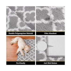 UArtlines Alfombra marroquí de enrejado para pasillo 2 x_5