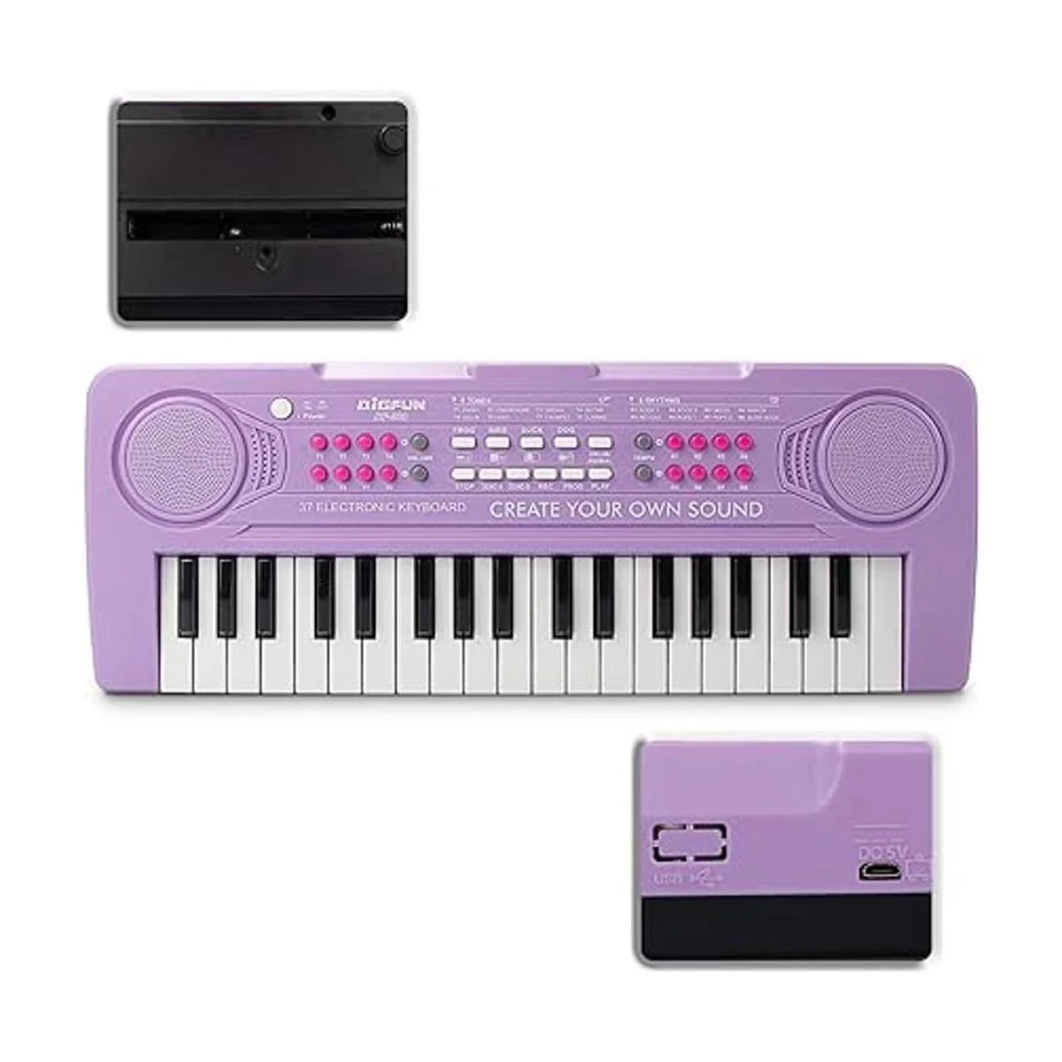 BIGFUN Piano de teclado para niños 37 teclas piano de_3