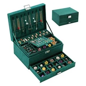 QBestry Joyero para mujer caja organizadora de joyas de_1