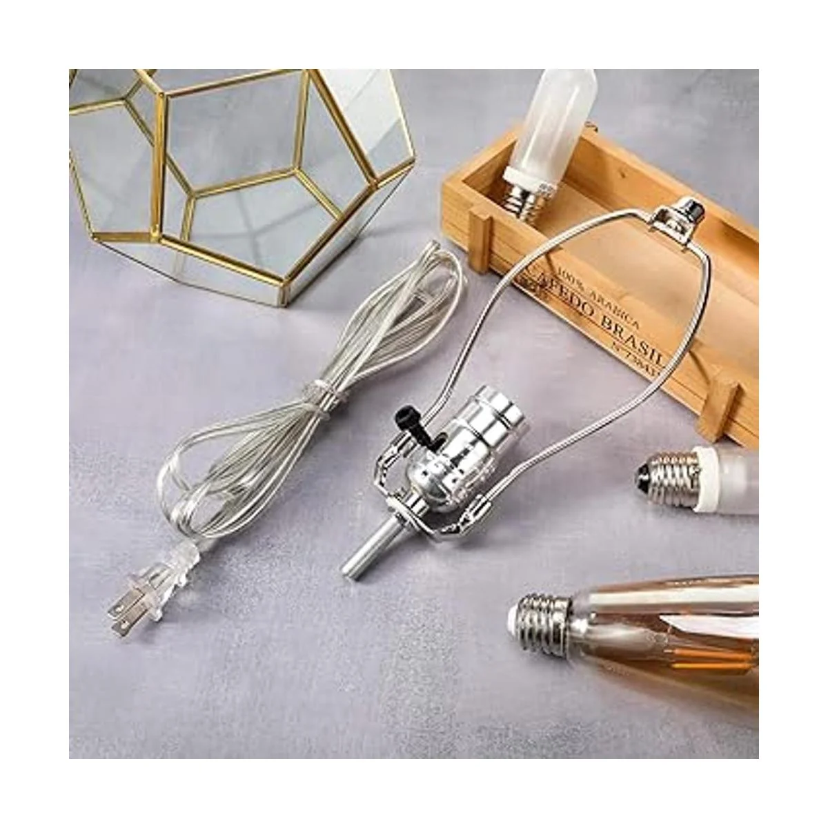 Juego de 2 juegos de acabado plateado para hacer una_7