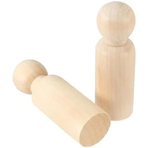 Hakzeon Juego de 40 muñecas de madera sin terminar de_4