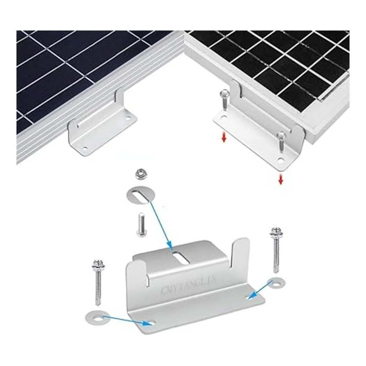CMYYANGLIN Soportes de montaje de panel solar en Z con_4