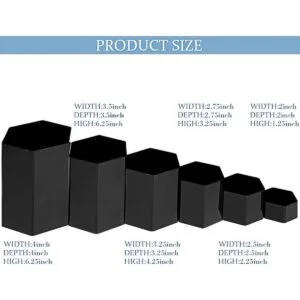 Elevadores hexagonales para exhibición de joyas soportes_4