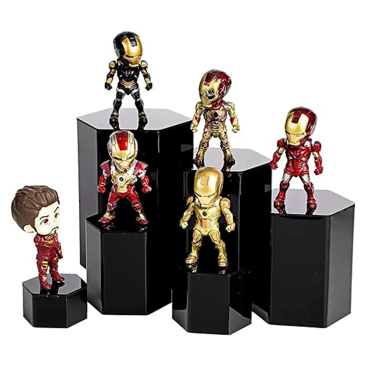 Elevadores hexagonales para exhibición de joyas soportes_5