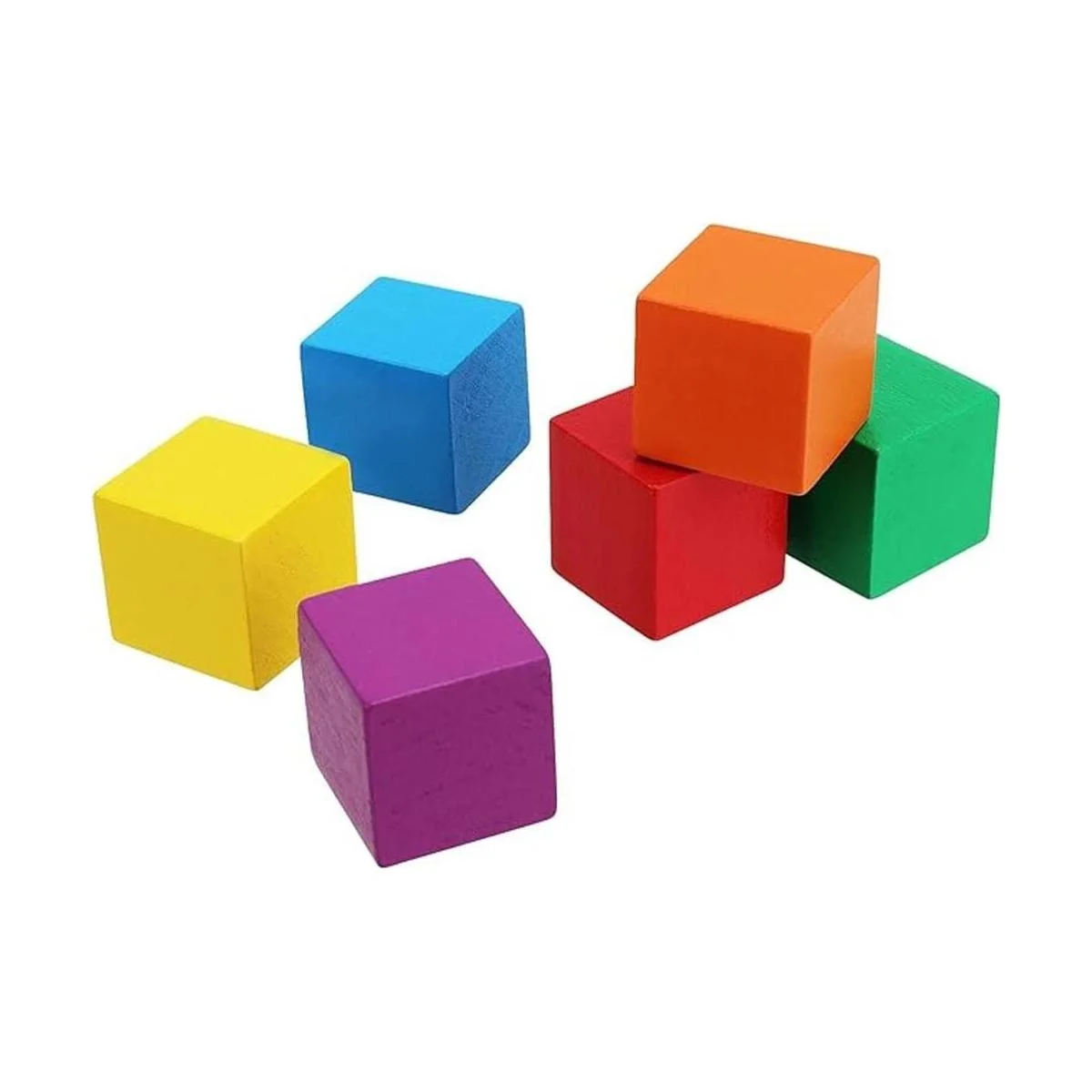 KWANJING 150 cubos de madera de colores de 1 pulgada_5