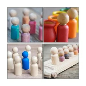 Hakzeon Juego de 40 muñecas de madera sin terminar de_6