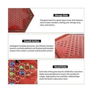 AMEROUS Juego de mesa chino de madera de 13.6 pulgadas con_5