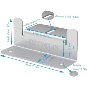 CMYYANGLIN Soportes de montaje de panel solar en Z con_3