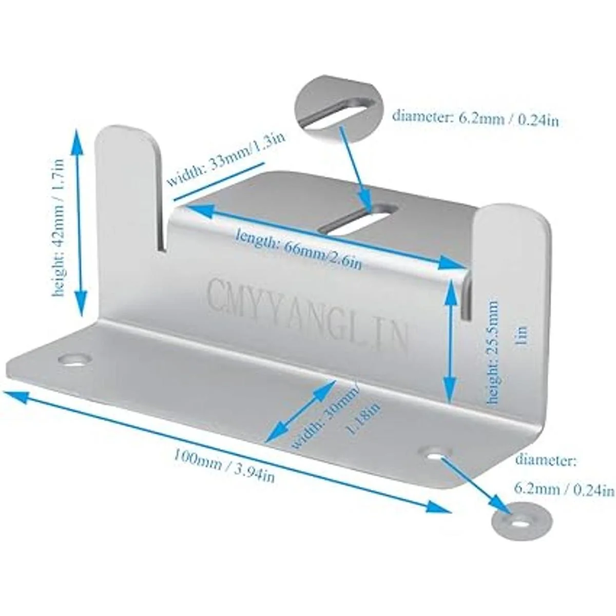 CMYYANGLIN Soportes de montaje de panel solar en Z con_3