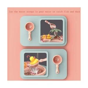 Juego de mesa de pesca de circulación de agua Lovyan con 3_4