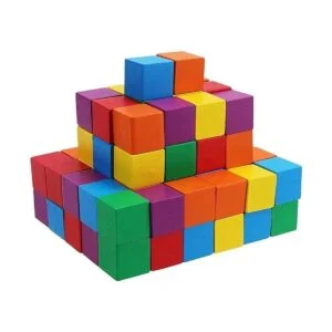 KWANJING 150 cubos de madera de colores de 1 pulgada_1