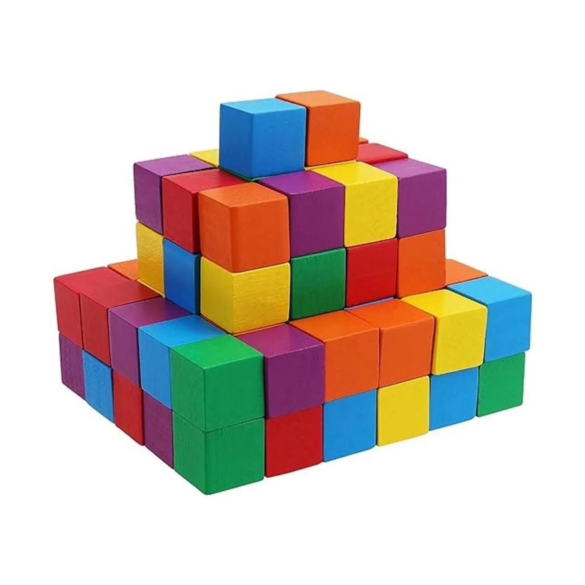 KWANJING 150 cubos de madera de colores de 1 pulgada_1