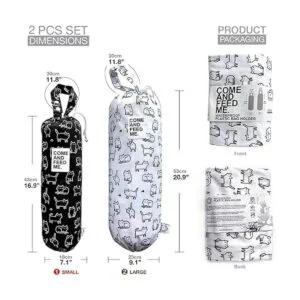 2 piezas impermeable plástico bolsa de basura titular de_2