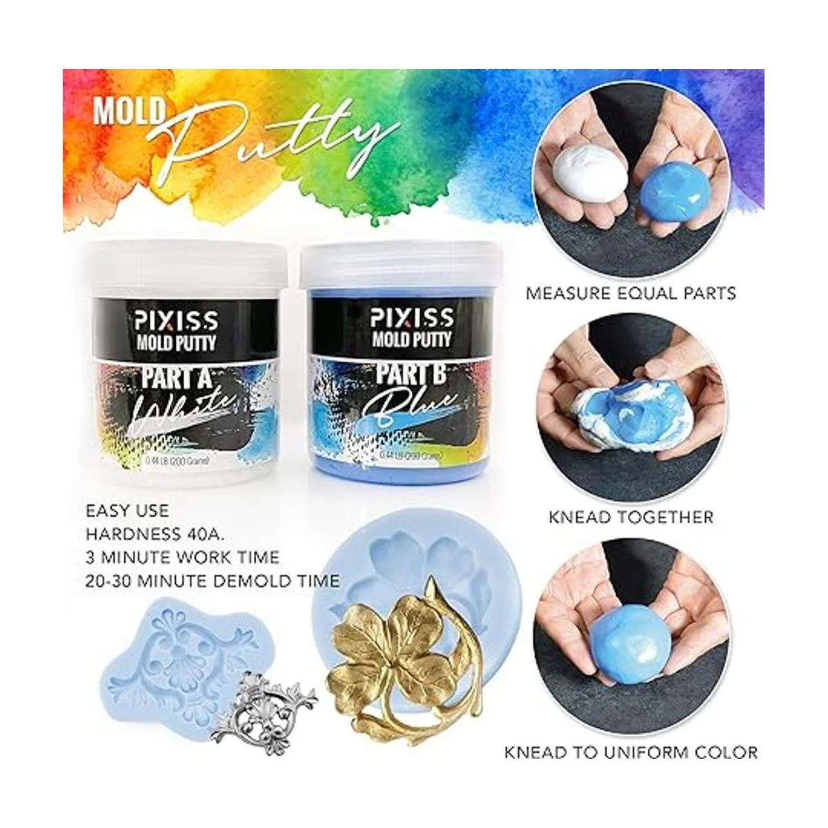 Kit de fabricación de moldes de silicona para masilla_2