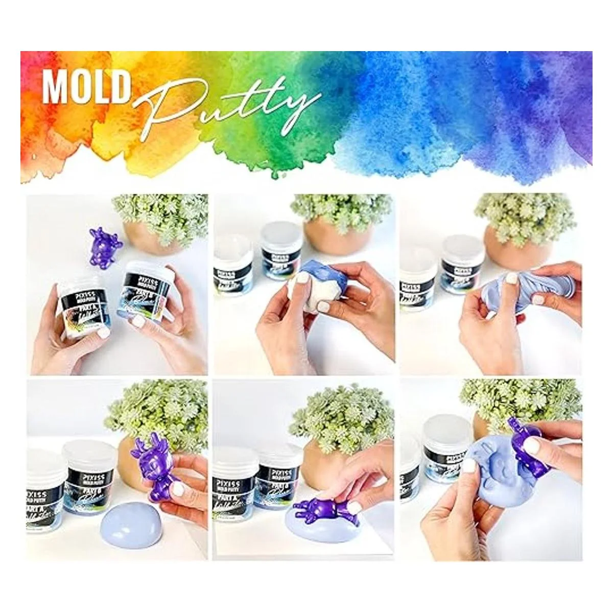 Kit de fabricación de moldes de silicona para masilla_4