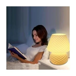 Lámpara de hongo lámparas de noche de cristal_2