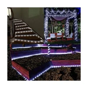 Tira de luces solares LED para exteriores 40 pies 100_2