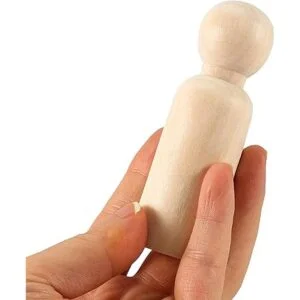 Hakzeon Juego de 40 muñecas de madera sin terminar de_5