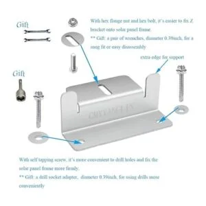 CMYYANGLIN Soportes de montaje de panel solar en Z con_2
