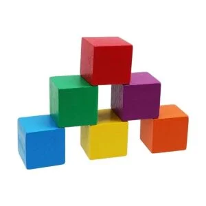 KWANJING 150 cubos de madera de colores de 1 pulgada_3
