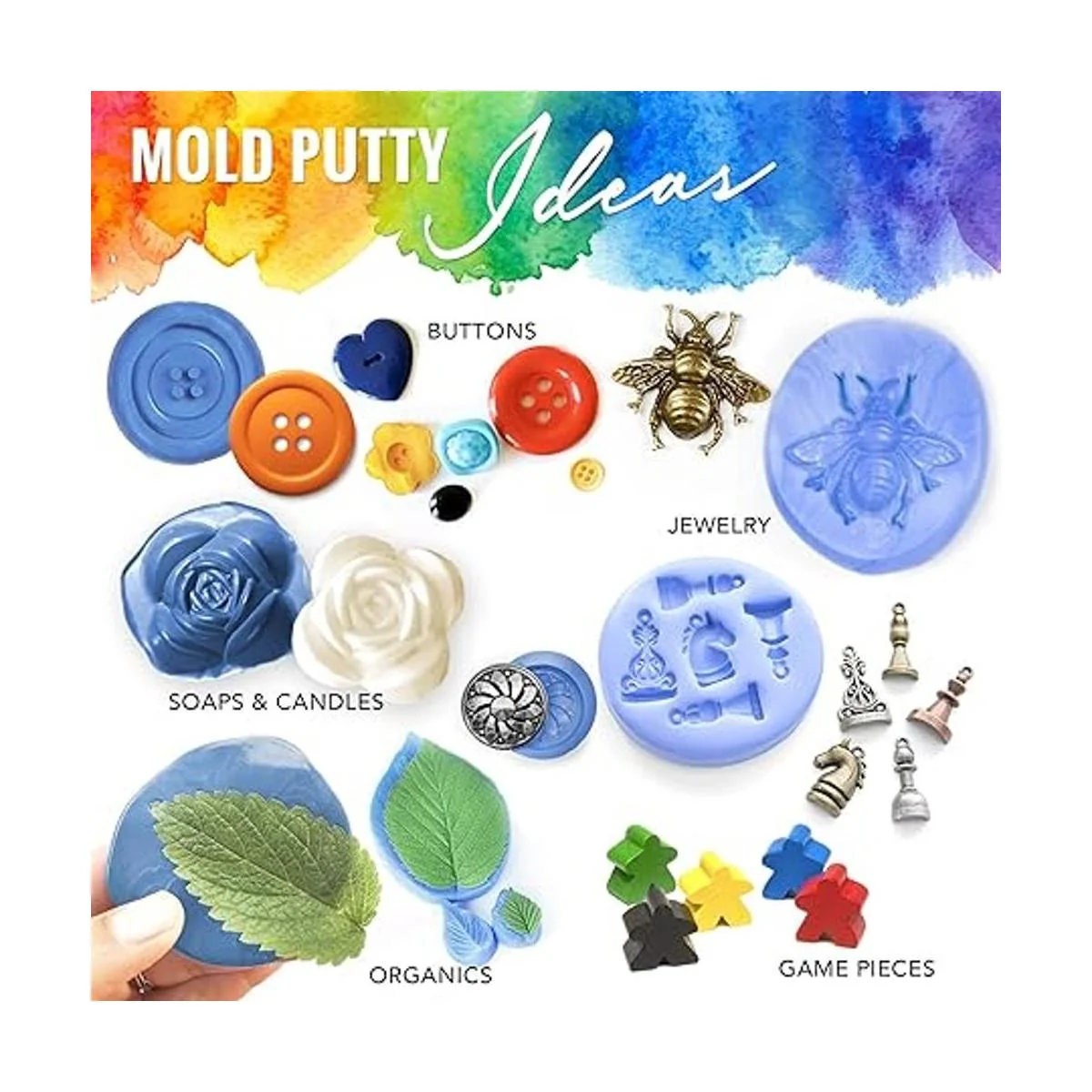 Kit de fabricación de moldes de silicona para masilla_5