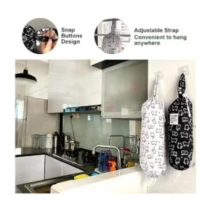 2 piezas impermeable plástico bolsa de basura titular de_3