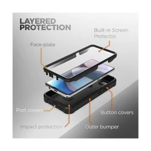 Encased Funda de cinturón para Motorola One 5G ACE con_4