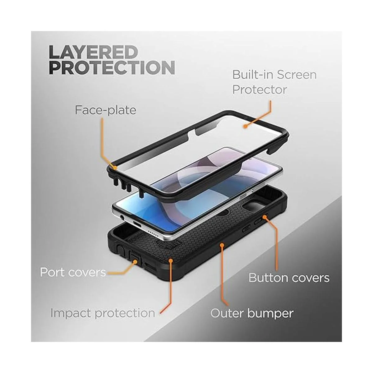 Encased Funda de cinturón para Motorola One 5G ACE con_4