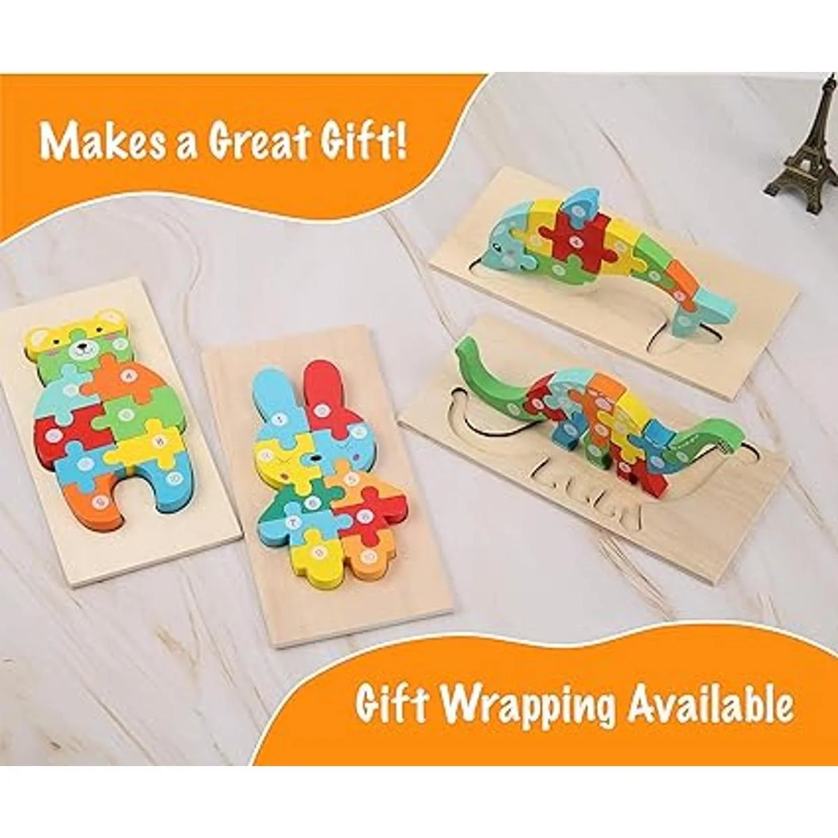 Montessori Mama Rompecabezas de madera para niños de 2 a 4_5