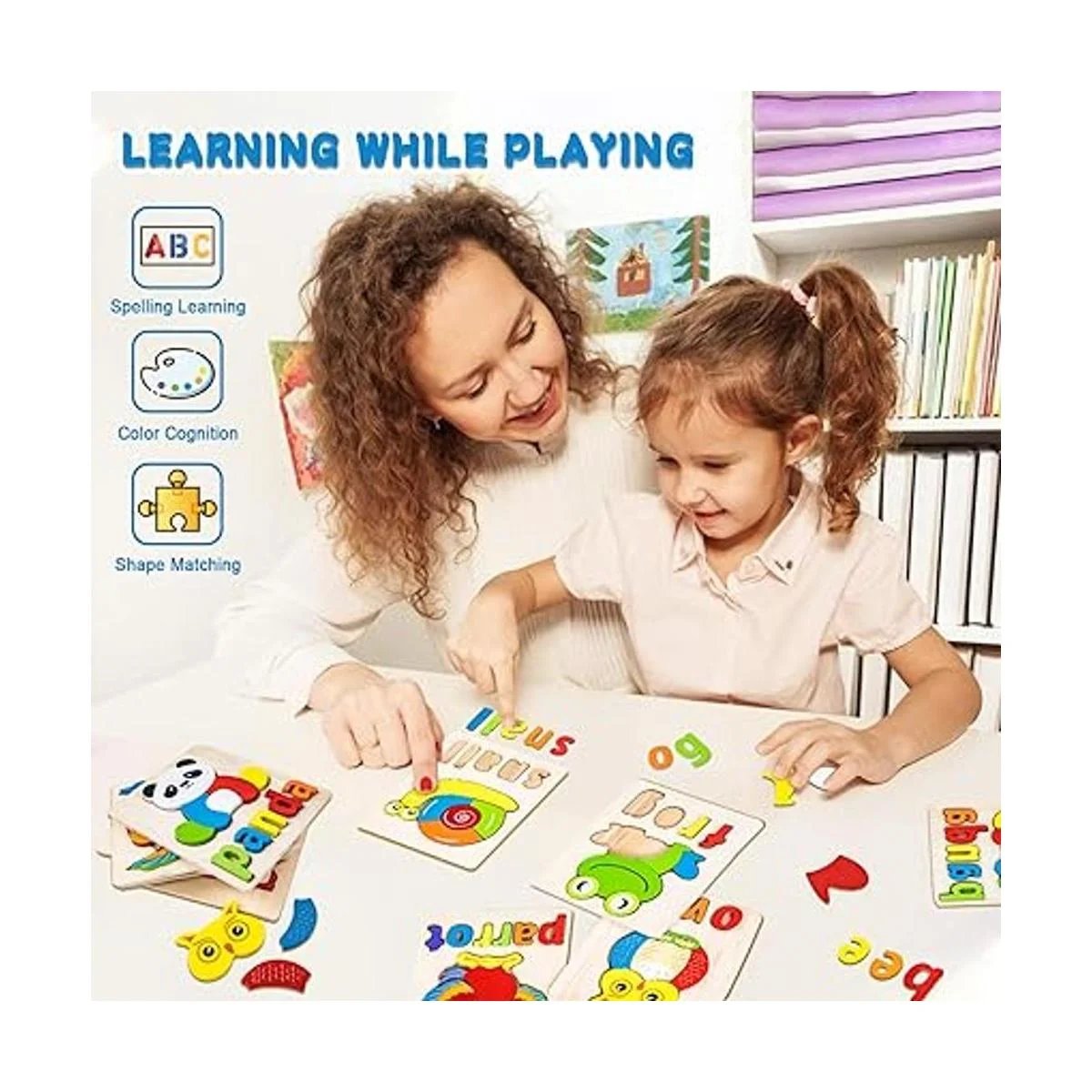 Rompecabezas de madera para niños pequeños 1 2 3 4_3