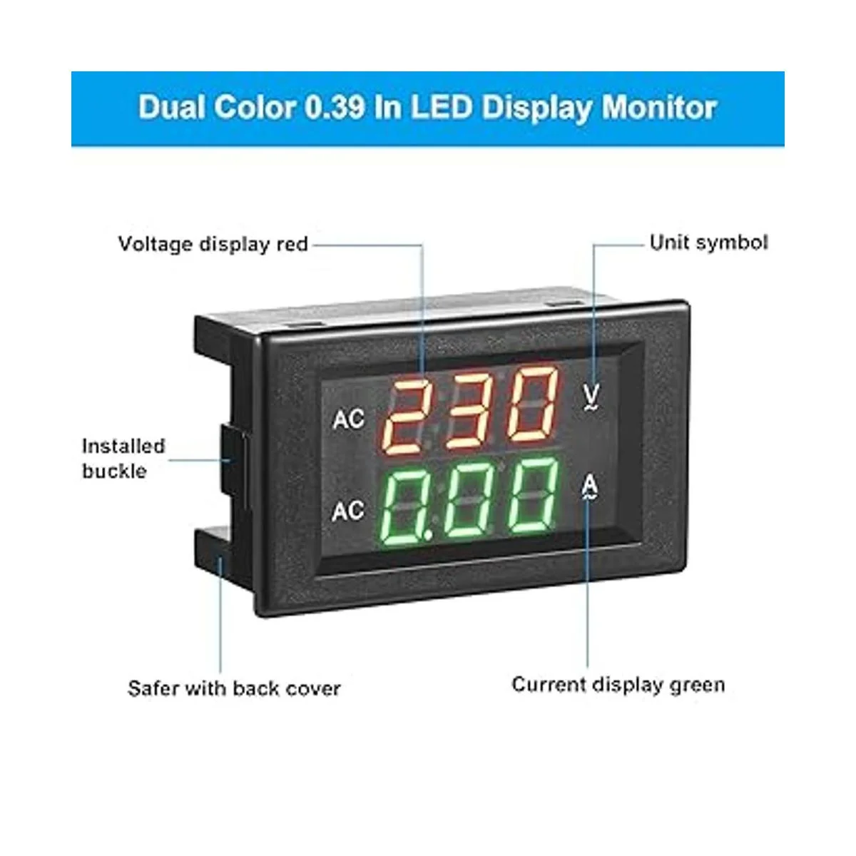 Medidor de voltaje de CA de 500 V 200 A voltímetro de_2