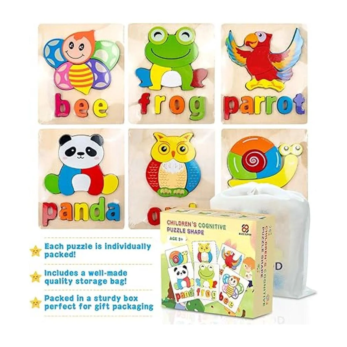 Rompecabezas de madera para niños pequeños 1 2 3 4_5