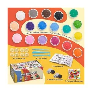 Drama Planet Kit de arcilla seca al aire para niños crea_2