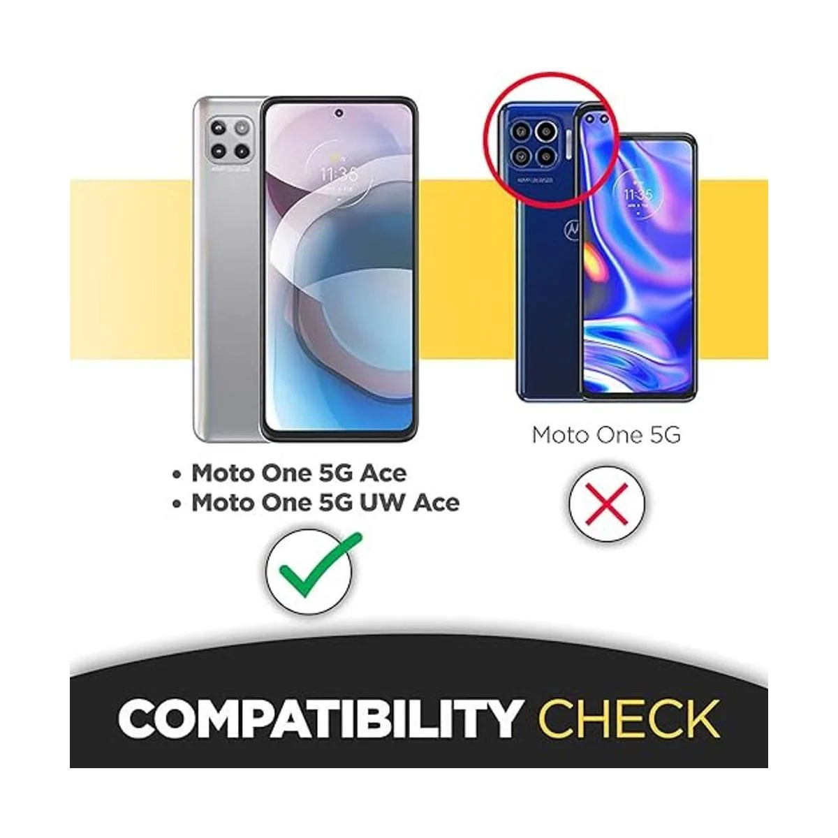 Encased Funda de cinturón para Motorola One 5G ACE con_2